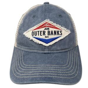Outer Banks Snapback Trucker Hat Blue One Size Mesh Back Blue 84